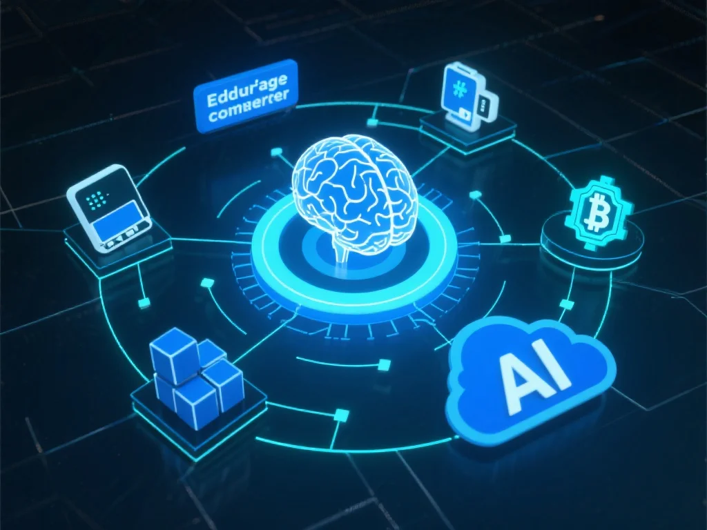 多种先进技术融合的数字生态系统概念图